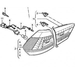 Ліхтар Задній Правий Зовнішній Non-Oe Дизайн AS00050067 на VOLKSWAGEN PASSAT USA (B8) 2015-