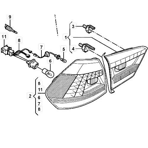 Фонарь Задний Правый Внешний Non-Oe Дизайн AS00050067 на VOLKSWAGEN PASSAT USA (B8) 2015-