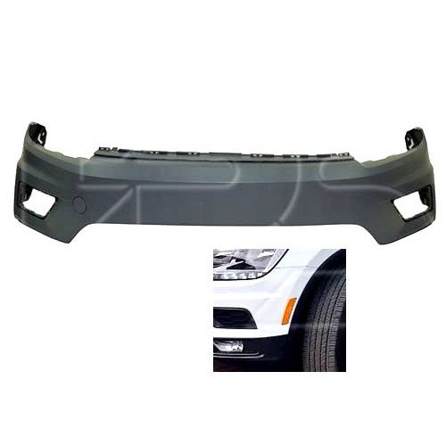 Бампер Передний Верхн. Часть Без Отверстий Под Парктроник , Без Отверстий Омывателя Фар (Usa) AS07337604 на VOLKSWAGEN TIGUAN 2017-