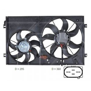 Дифузор З Вентиляторами (Дифузор Без Шторок) AS00049703 на VOLKSWAGEN JETTA IV 2009-2014