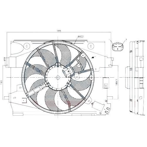 Дифузор З Вентилятором Радіатора AS07333318 на RENAULT SANDERO 2013-2017