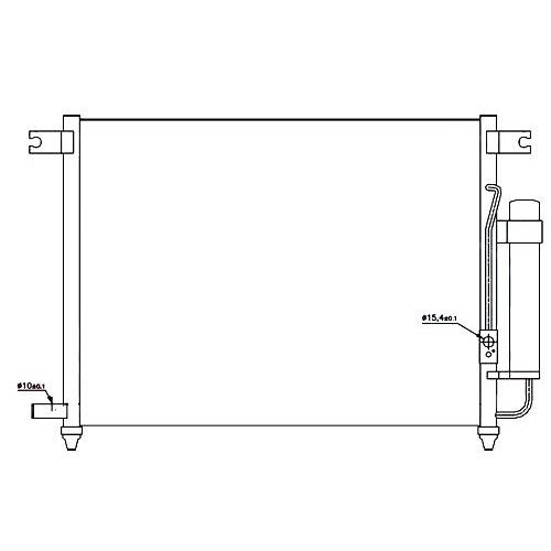 Радіатор Кондиціонера Sdn/Hb AS07323796 на CHEVROLET AVEO SDN/HB (T200) 2002-2008