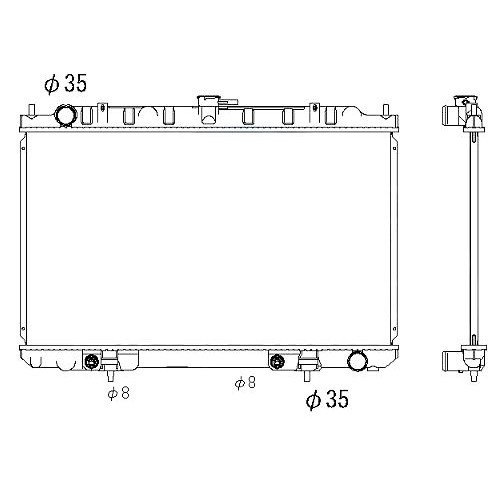 Радиатор AS00047875 на NISSAN MAXIMA QX (A33) 2000-2006