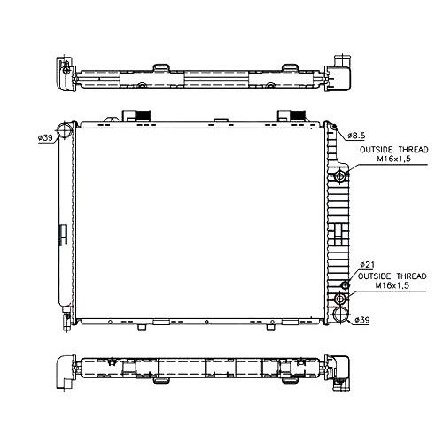 Радиатор AS00047577 на MERCEDES 210 (E-CLASS) 1995-1999
