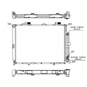Радіатор AS00063983 на MERCEDES 210 (E-CLASS) 1999-2002