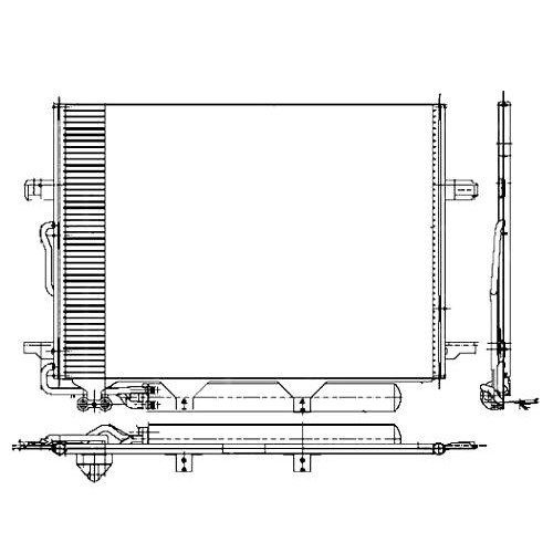 Радіатор кондиціонера AS00047586 на MERCEDES 211 (E-CLASS) 2002-2006