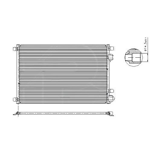 Кондесатор кондиционера AS07316612 на RENAULT SCENIC / GRAND SCENIC 2003-2008