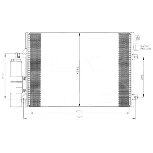 Радиатор Кондиционера AS00048460 на RENAULT KANGOO 2003-2009