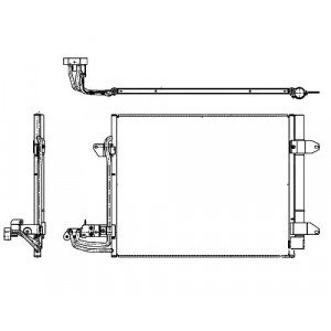 Радіатор кондиціонера AS00049692 на VOLKSWAGEN CADDY II 2004-2010