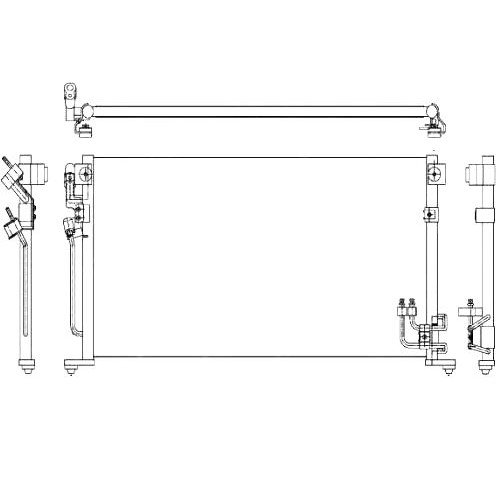 Радіатор кондиціонера AS00064014 на MITSUBISHI LANCER IX (CS) 2004-2008