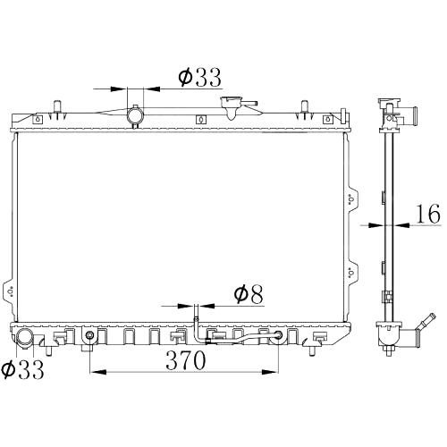 Радиатор AS00047126 на KIA CERATO 2004-2006