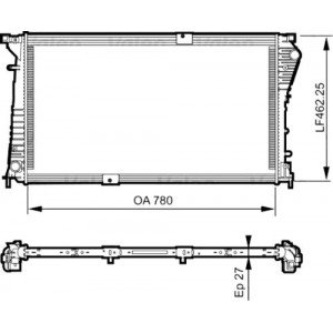 Радиатор AS00056822 на RENAULT TRAFIC 2007-2014