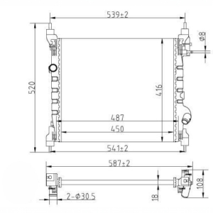 Радиатор охлаждения AS04694908 на CHEVROLET SPARK (M400) 2015-