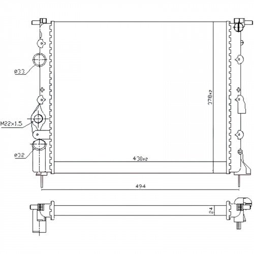 Радиатор охлаждения  AS07301614