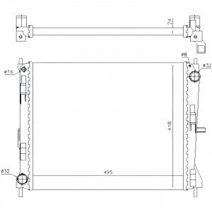 Радіатор охолодження двигуна AS07342428 на RENAULT CLIO III 2009-2012