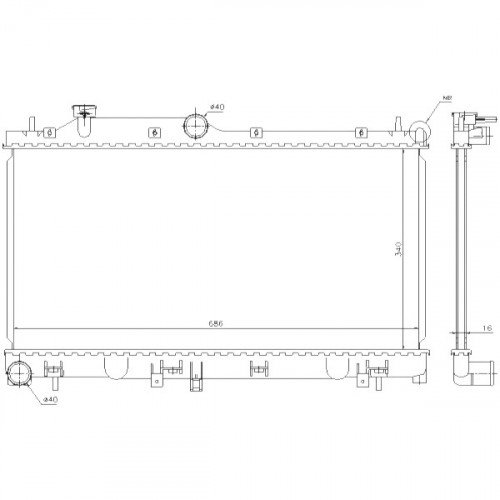 Радиатор охлаждения  AS07311287
