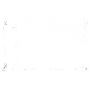 Радіатор кондиціонера AS07341516 на OPEL VIVARO 2007-2014