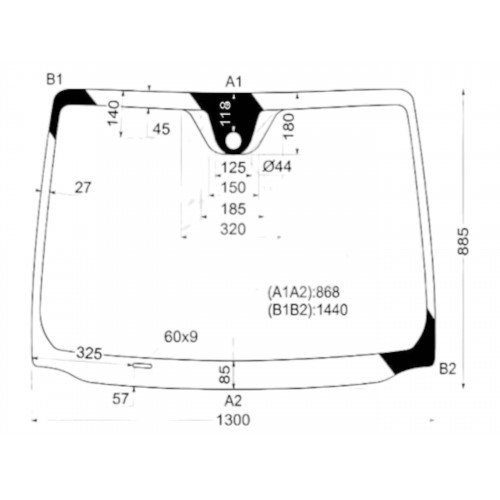 Лобове скло AS00140260 на NISSAN NOTE 2006-2009