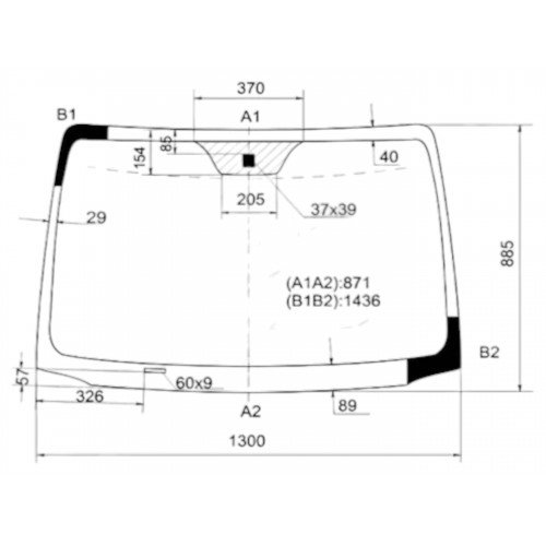 Лобове скло AS00140262 на NISSAN NOTE 2006-2009