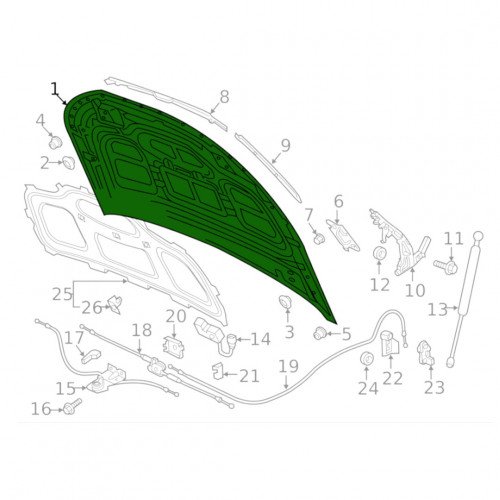 Капот AS00009508