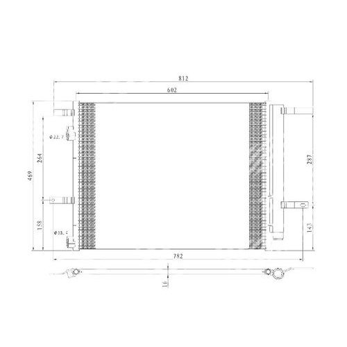 Радіатор кондиціонера AS07310419 на FORD FUSION 2012-2017