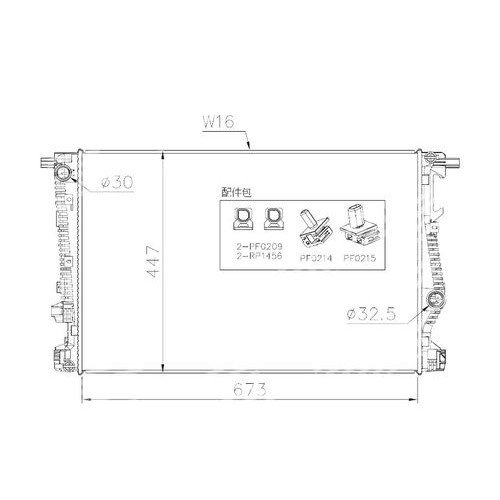 Радиатор AS00027794 на JEEP CHEROKEE 2013-2018