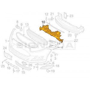 Кронштейн решетки радиатора AS00008277 на FORD FIESTA 2013-2017