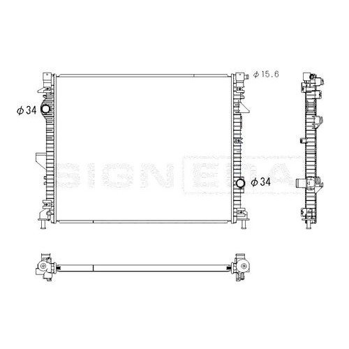 Радиатор охлаждения AS00012974 на FORD EDGE 2015-2018