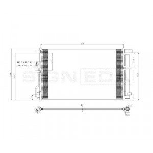 Радіатор кондиціонера AS07304120 на KIA SPORTAGE (QL) 2015-2018